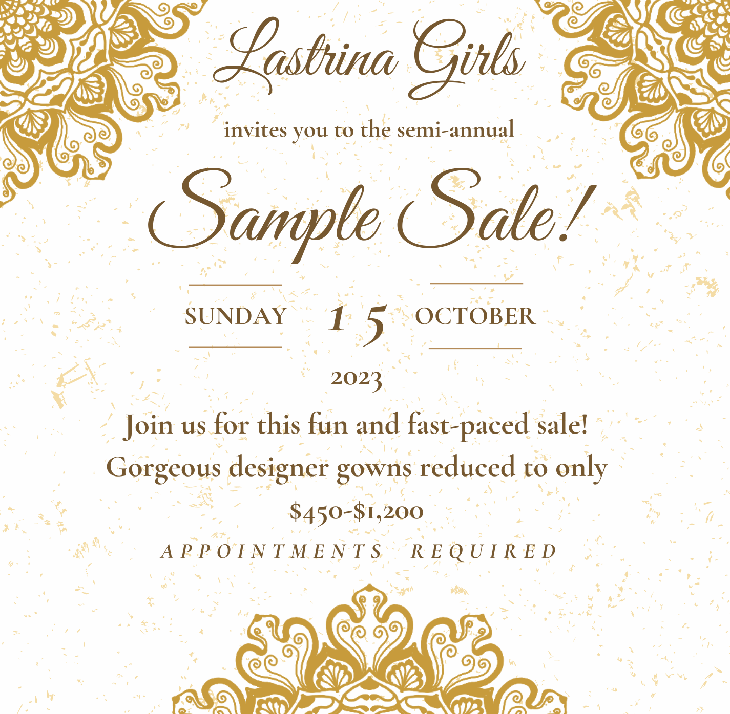 Sample Sale!
