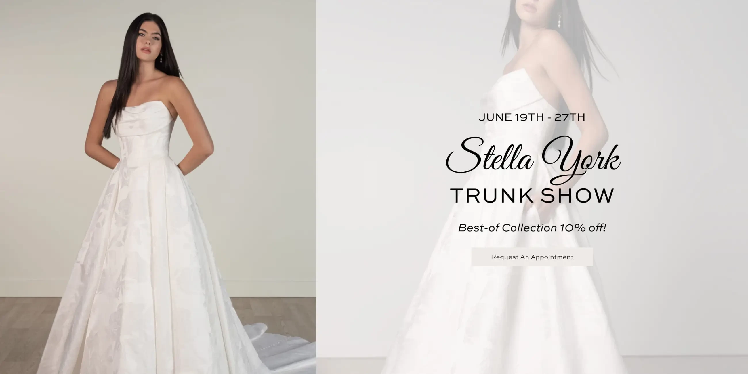 Stella York Trunk Show Banner for Desktop