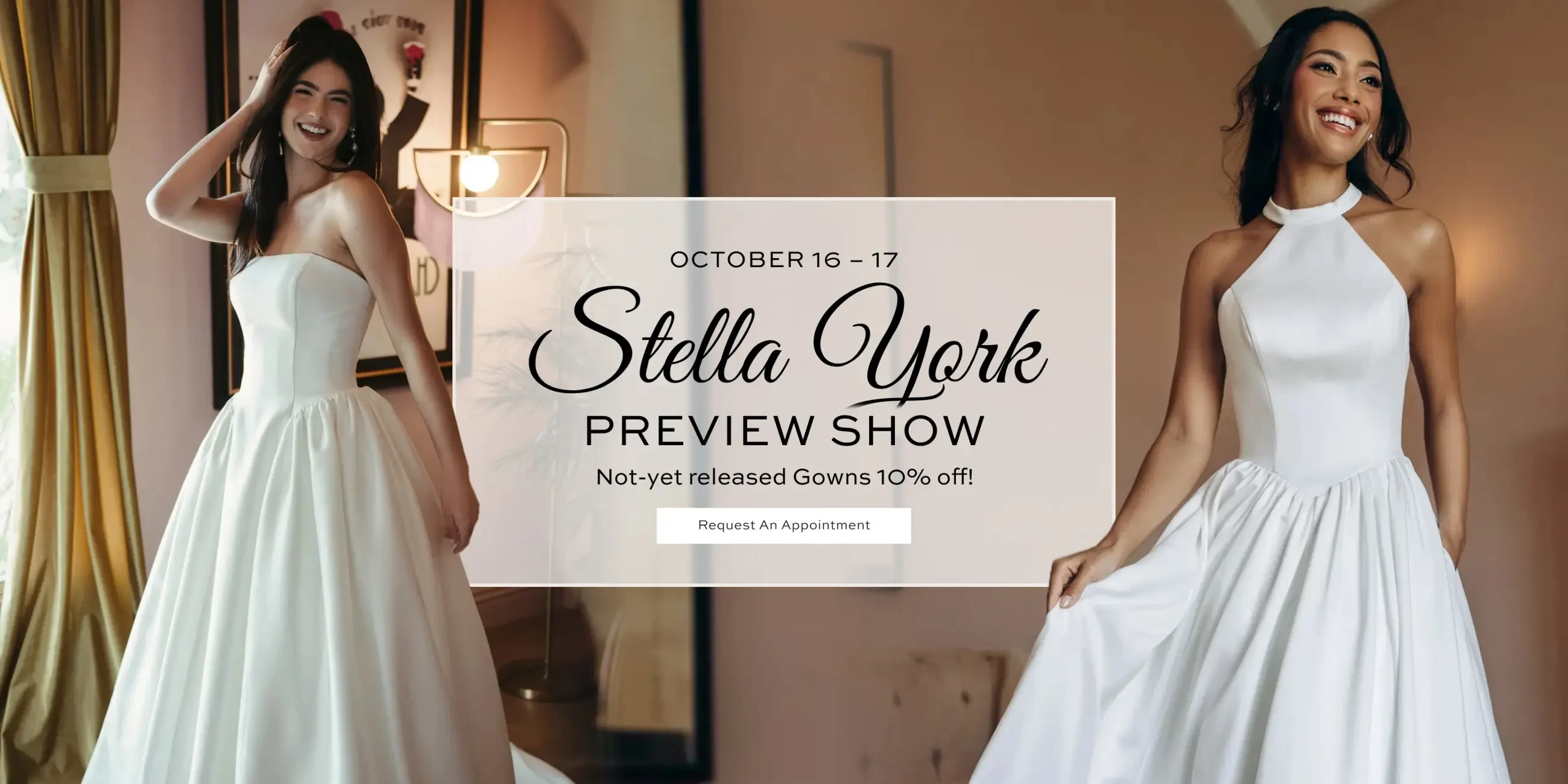 Stella York Trunk Show Banner for Desktop