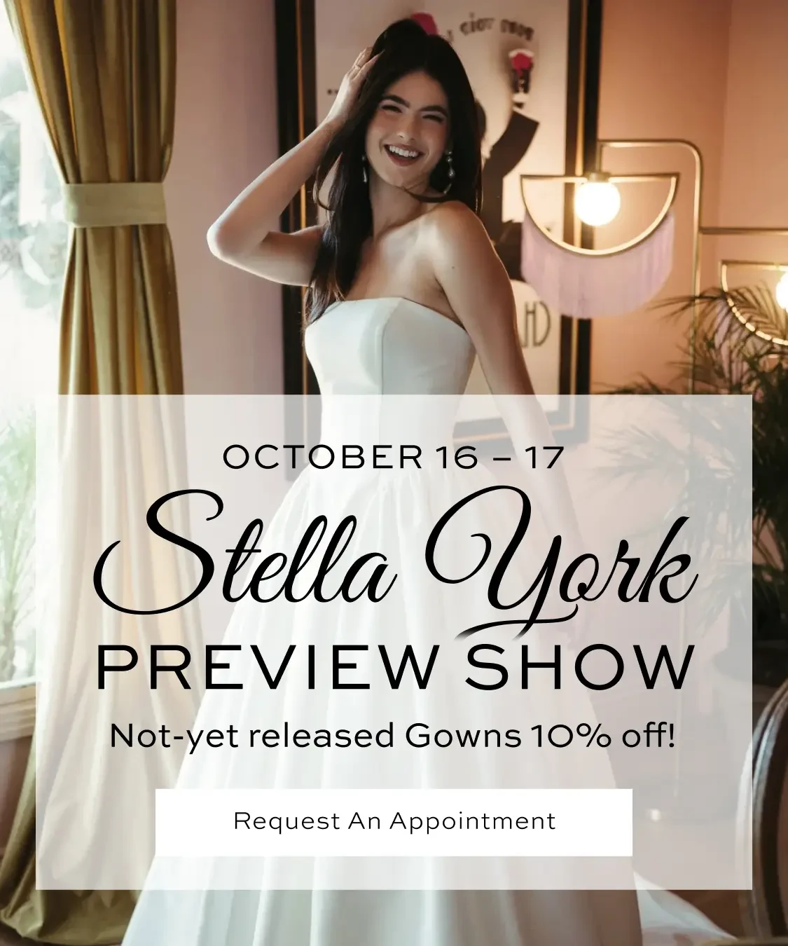 Stella York Trunk Show Banner for Mobile